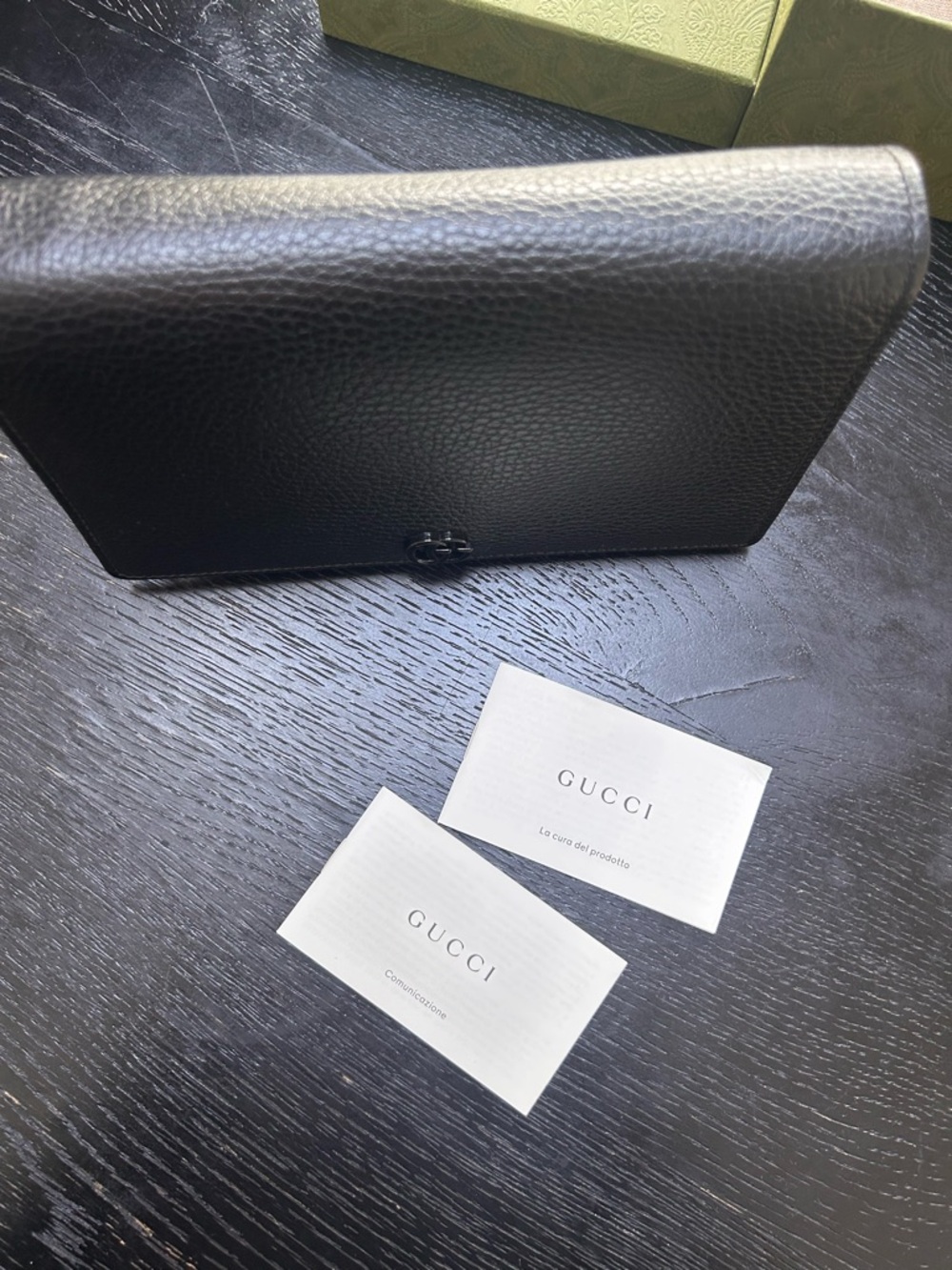 Gucci Black Pebbled Leather Bifold Wallet with Subtle GG Emblem - Picture 12 of 16